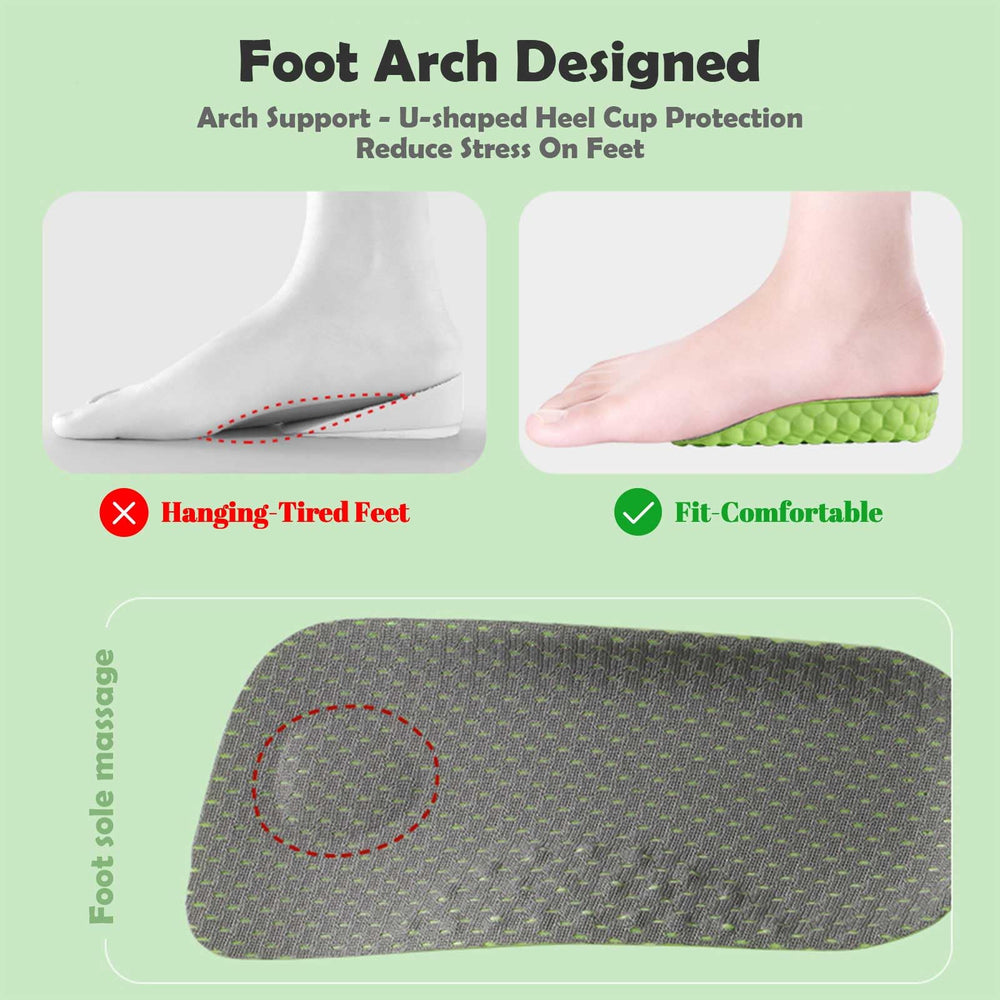 CHARFINE vista lateral en zapato que muestra la elevación y mejor postura