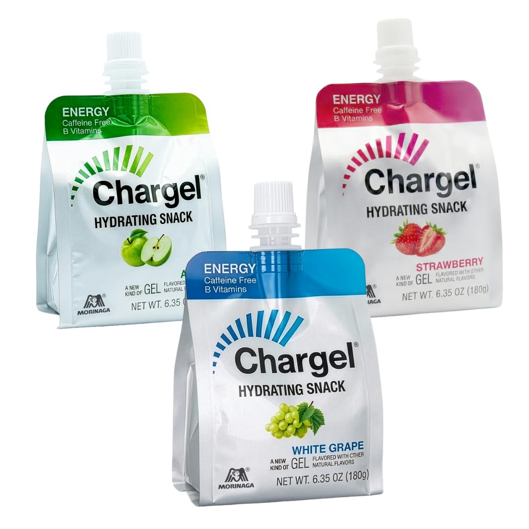 Chargel paquete frontal mostrando variedad y conveniencia para entrenamientos