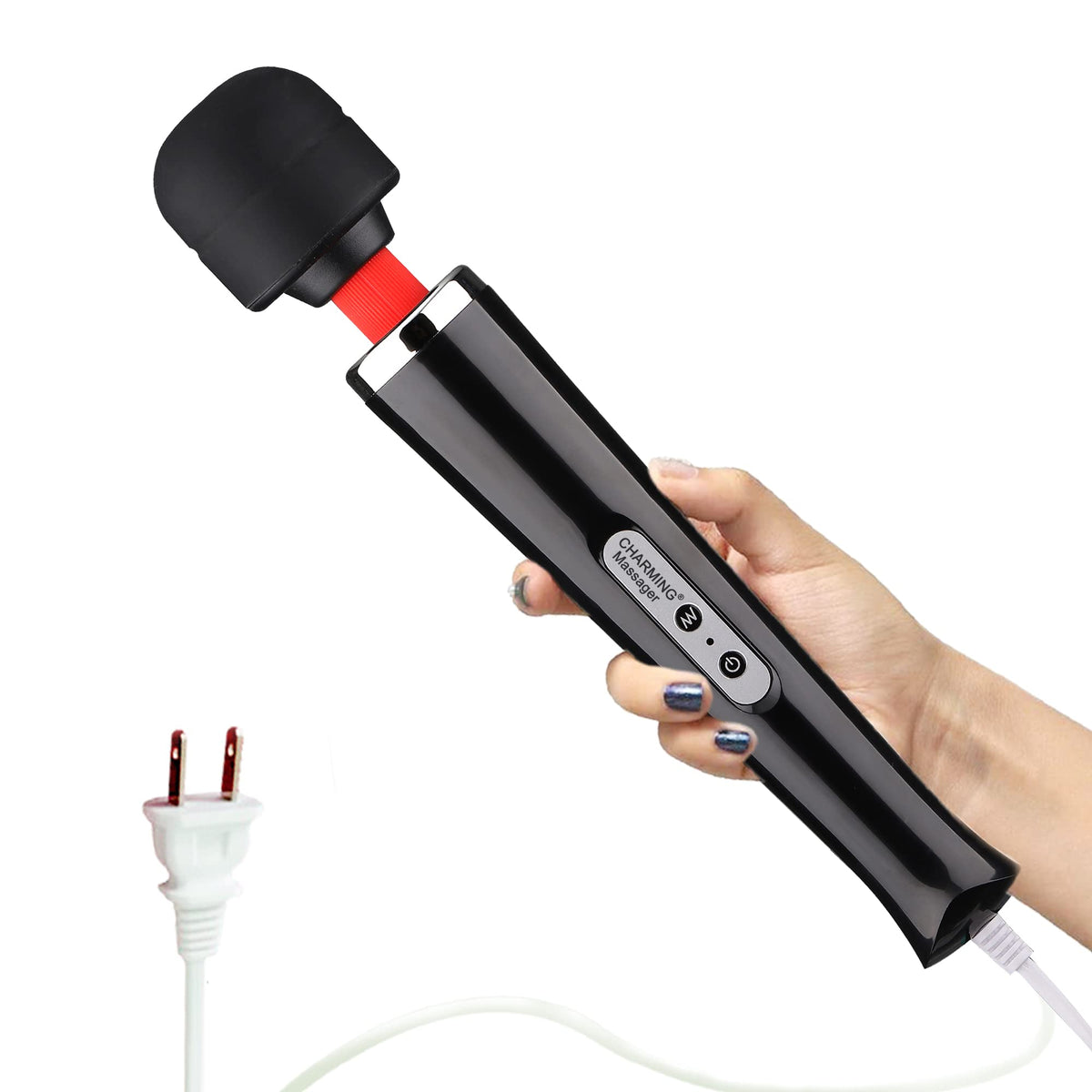 CHARMING imagen frontal del masajeador con agarre ergonómico y potencia