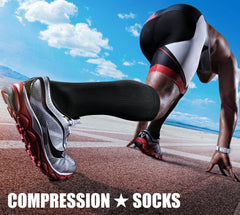 CHARMKING calcetines puestos en corredor demostrando soporte durante ejercicio