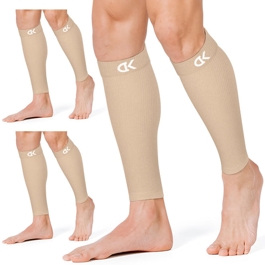 CHARMKING manguitas frontales 3 pares mostrando ajuste y color beige para soporte activo