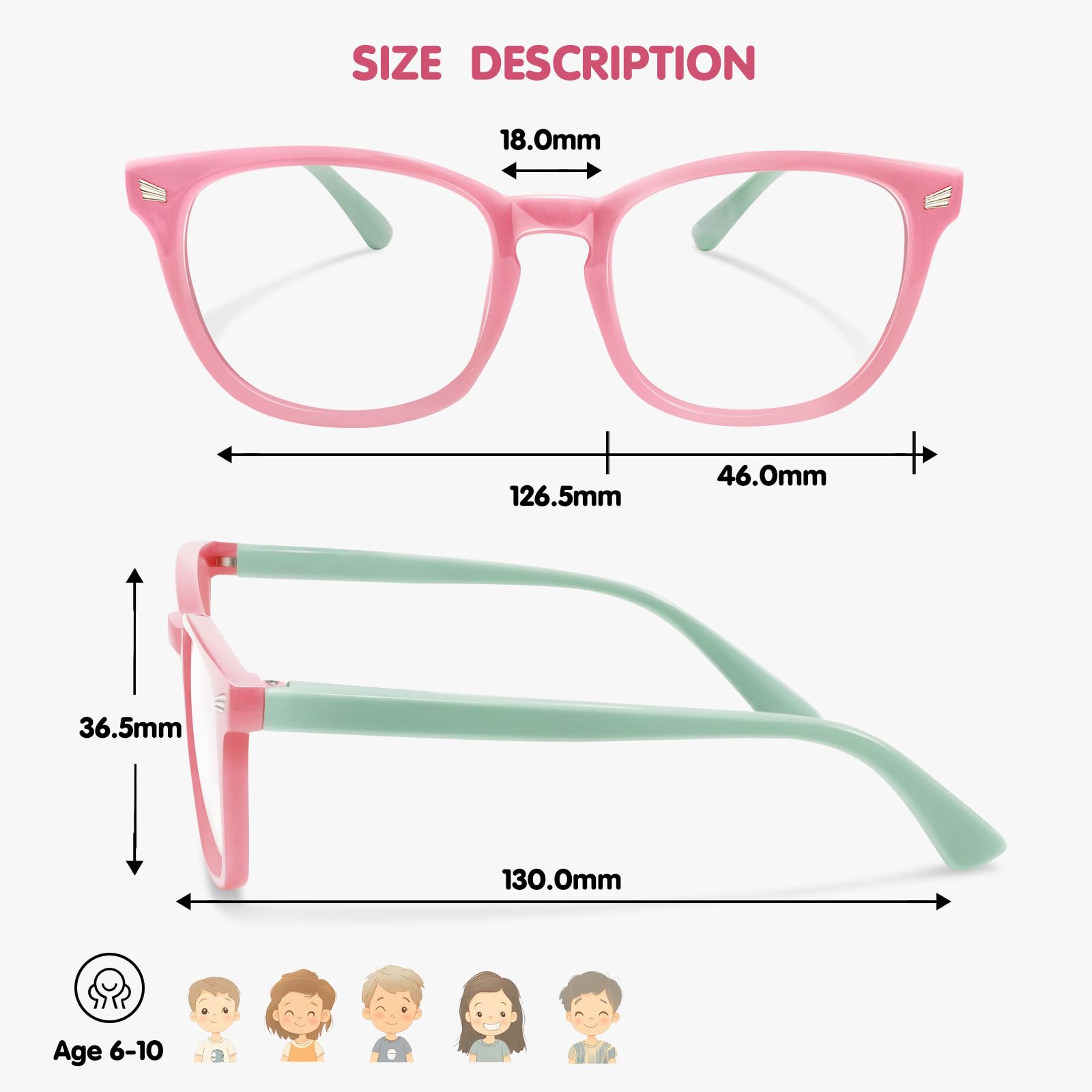 CHEERS DEVICES comparación de talla con mano que muestra ajuste ideal para 6-9 años