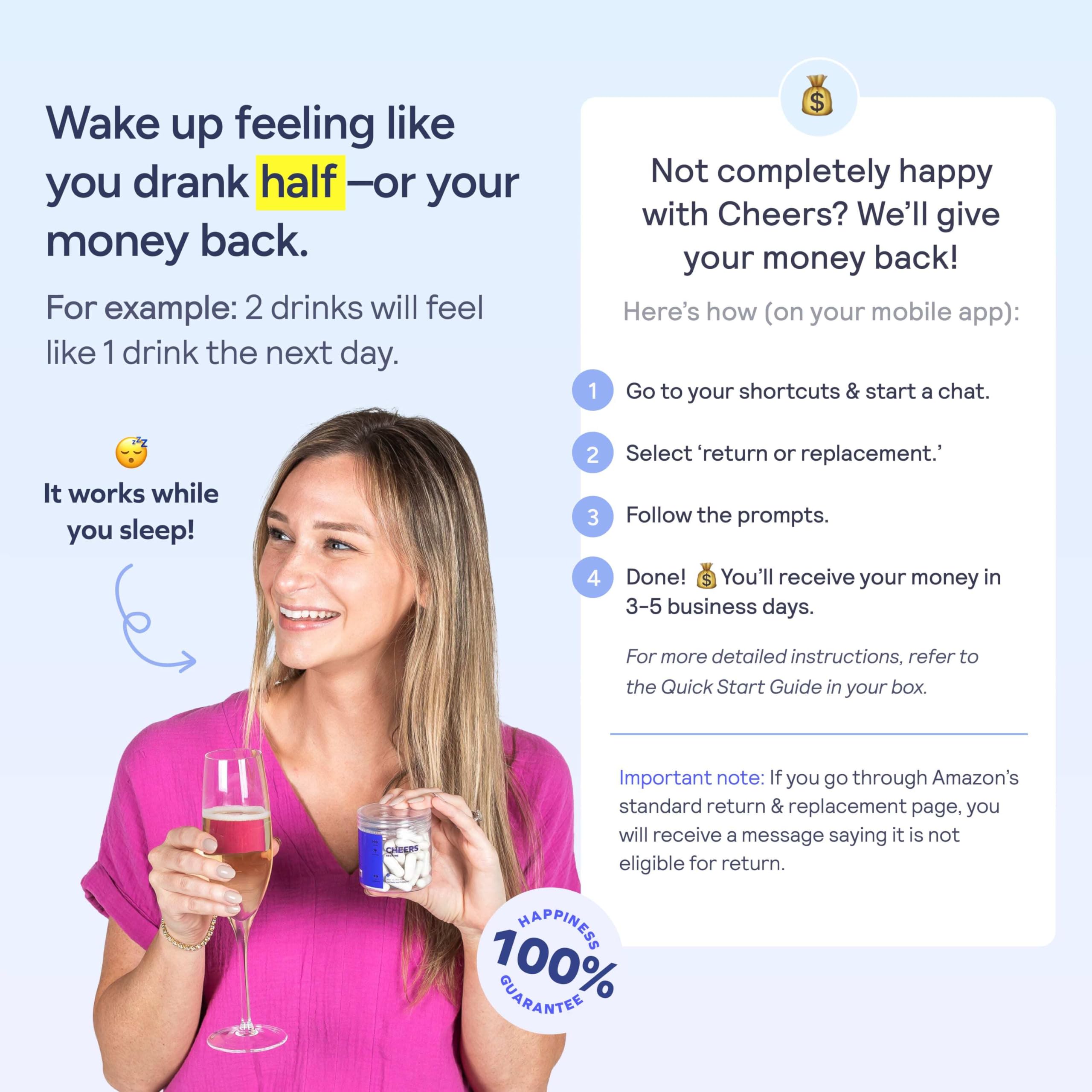 cheers dosis empacado individual práctico para llevar y uso puntual