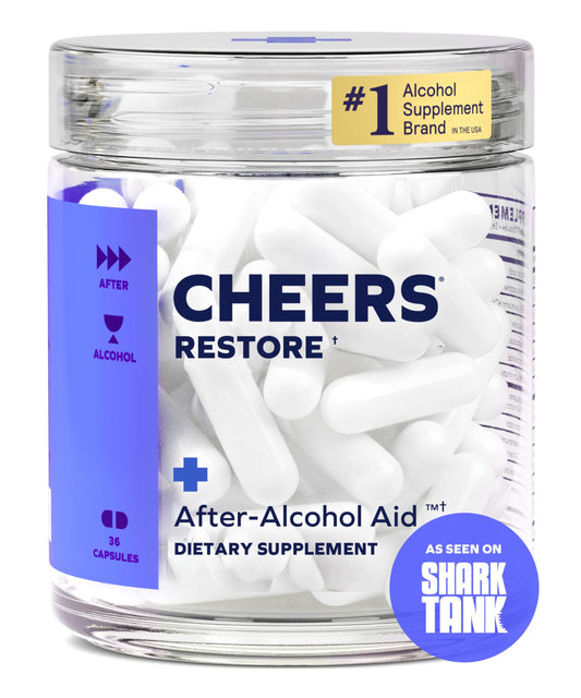 Cheers envase frontal mostrando 12 dosis y diseño claro, confianza en la transparencia