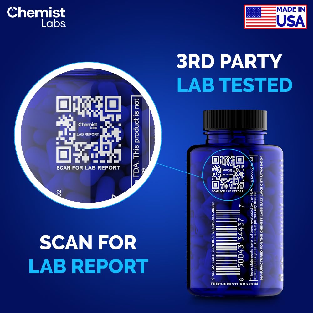 Chemist Labs etiqueta informativa con ingredientes y pureza, aporta transparencia