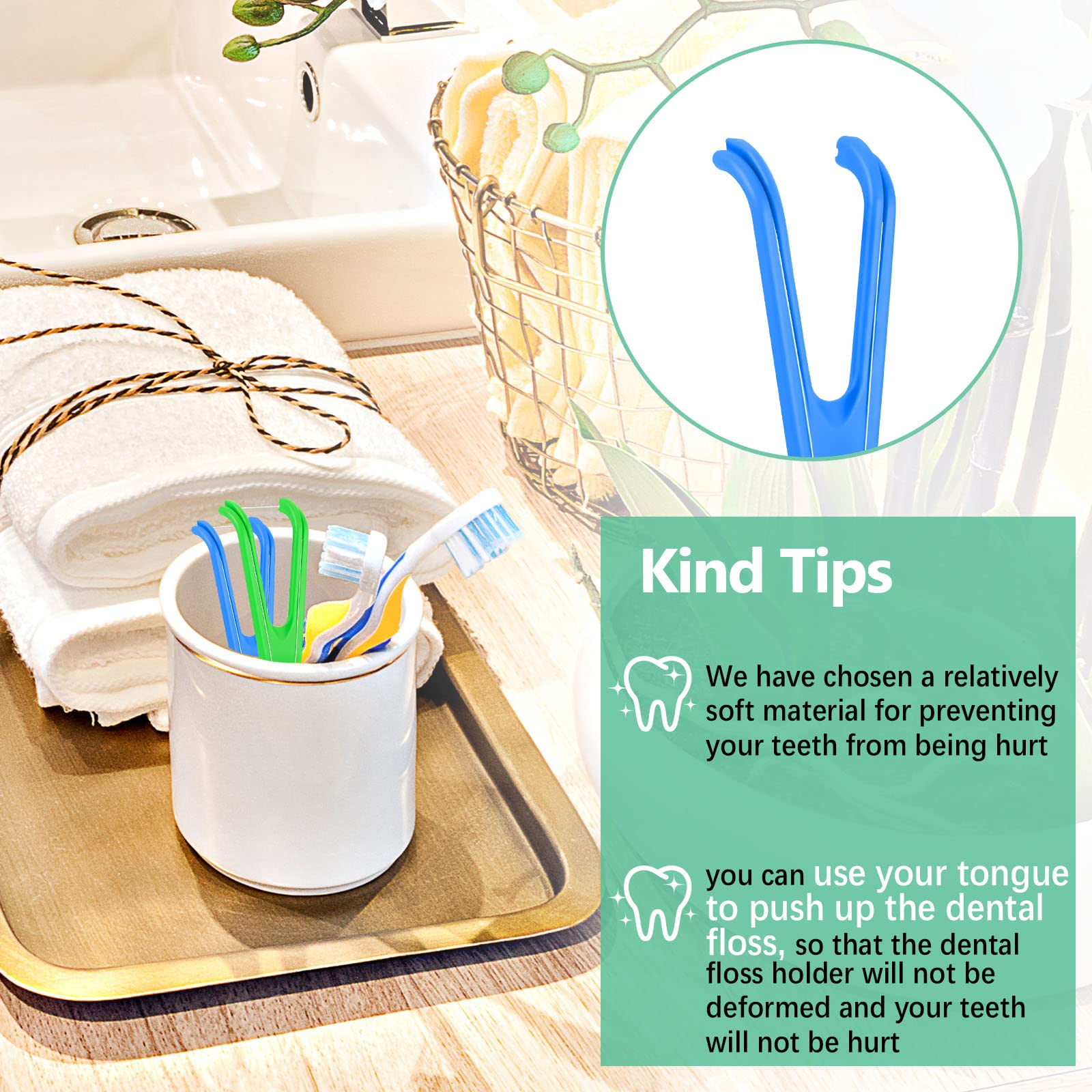 CHENGU porta seda con hilo instalado, facilita la limpieza interdental