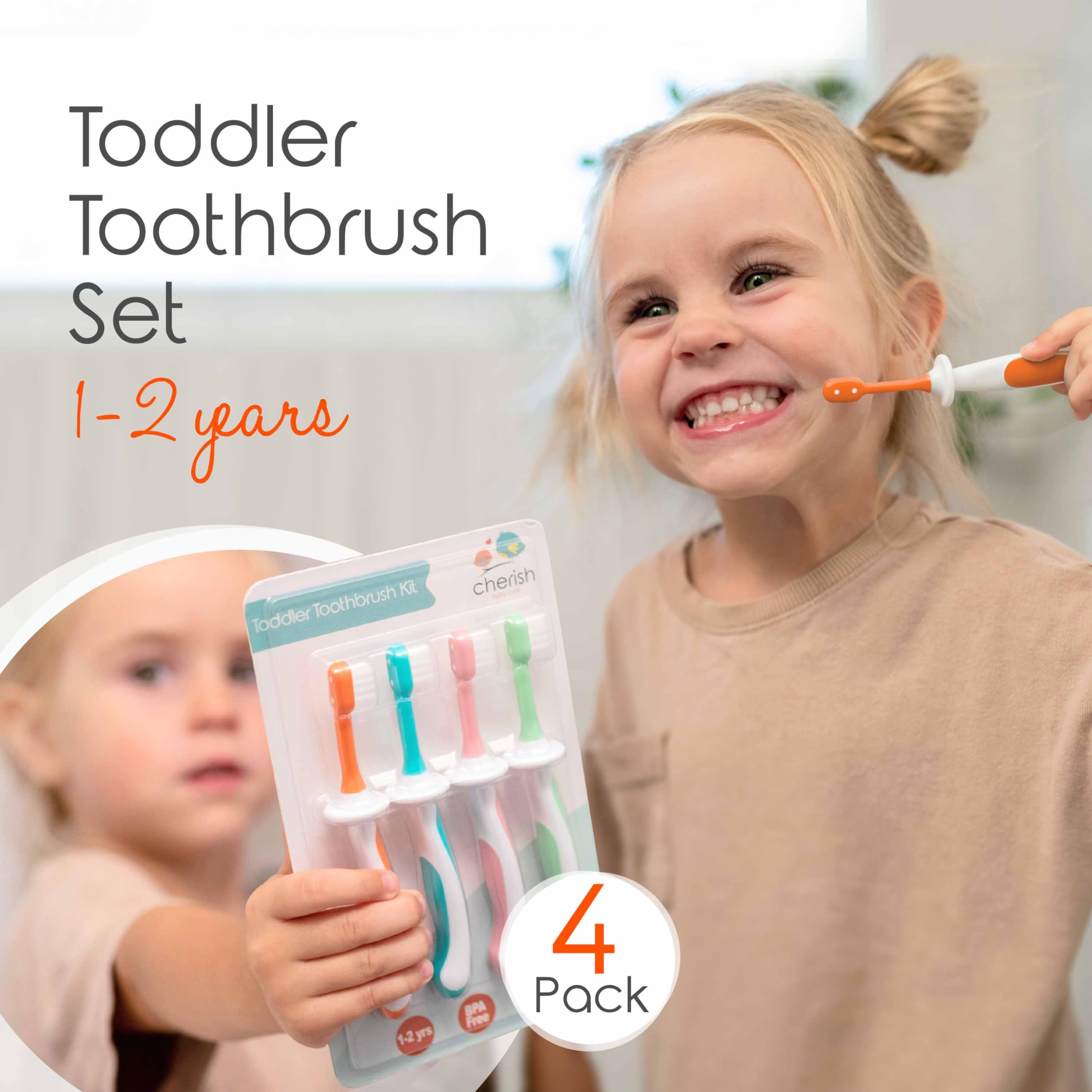Cherish Baby Care primer plano de cerdas de silicona suaves y seguras