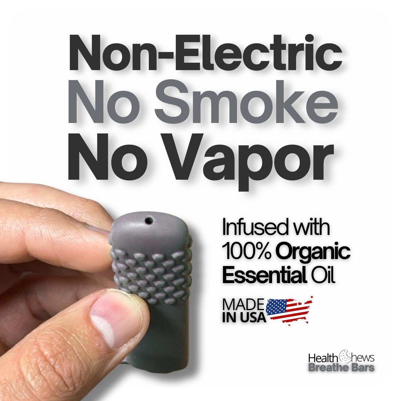 Generic Chewable Breather uso en mano como fidget y ayuda para craving