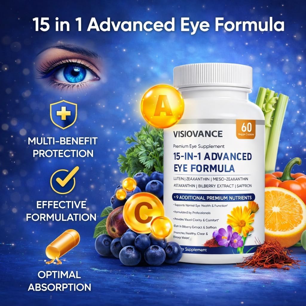 CHIAFEYI VISIOVANCE ingredientes en mesa para resaltar aporte antioxidante