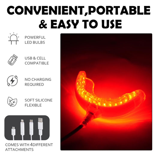 ChicRosa primer plano de los 32 LEDs que garantizan cobertura gingival uniforme