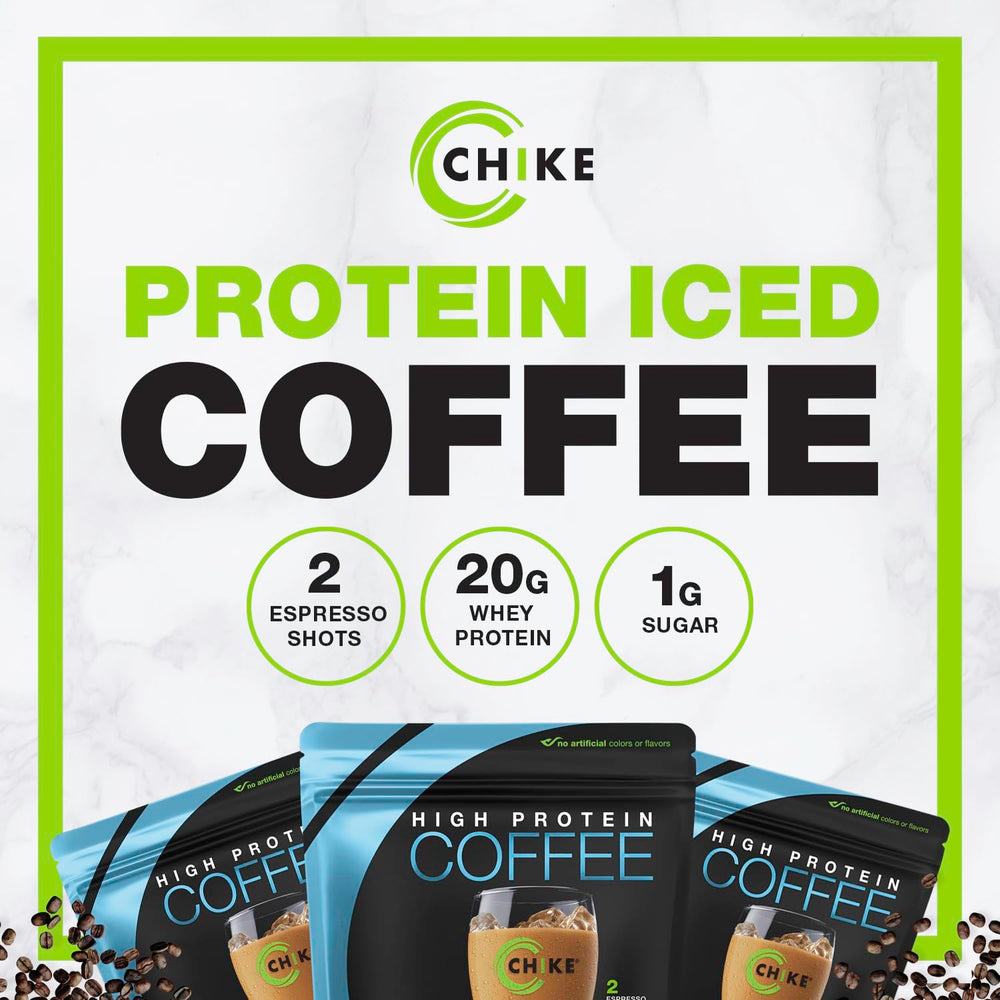 Chike etiqueta nutricional enfocada en proteína y cafeína útiles