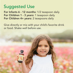 Detalle del contenido de la fórmula ChildLife Essentials para ver composición balanceada