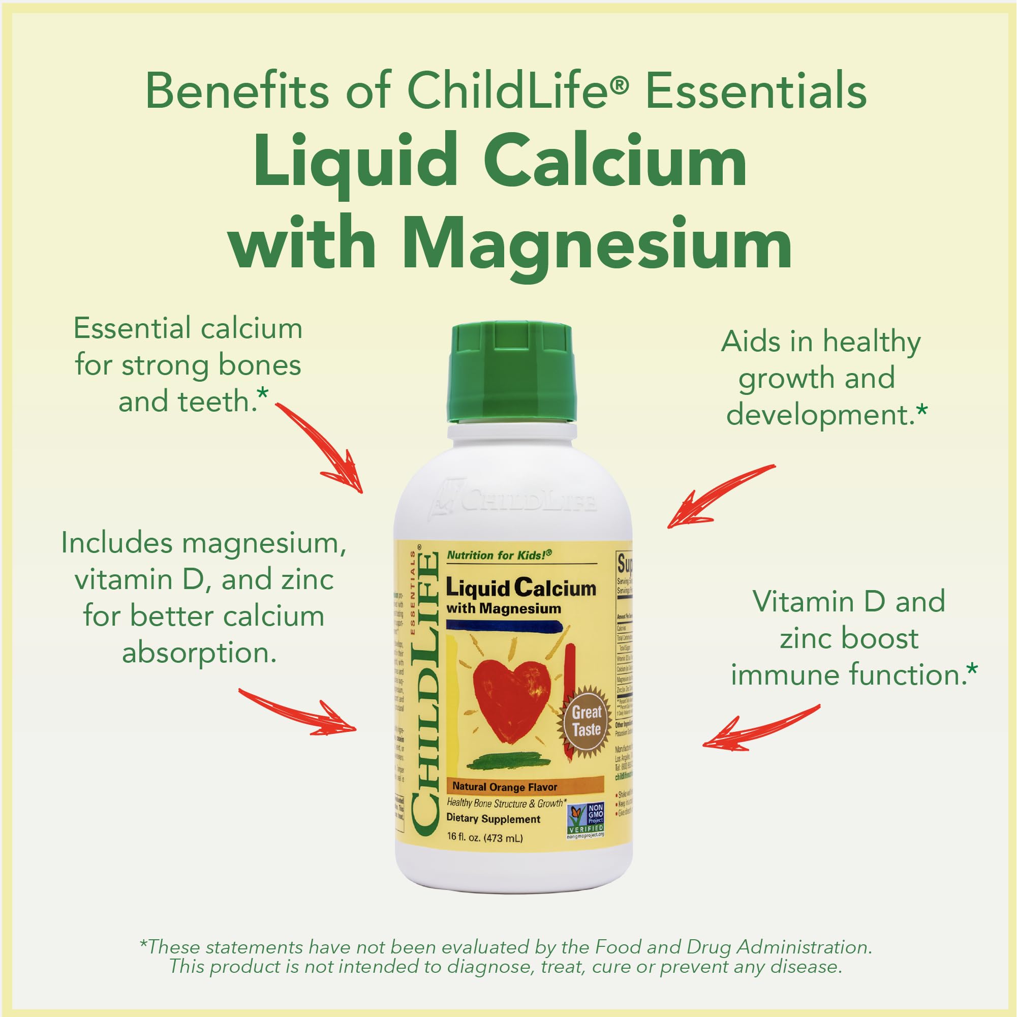 ChildLife Essentials comparación de tamaño de la botella para referencia de cantidad