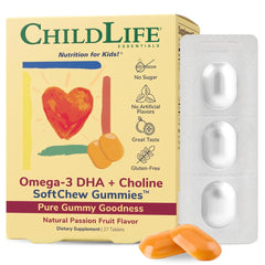 ChildLife Essentials frasco delantero mostrando 27 gomitas nutritivas y sin azúcar