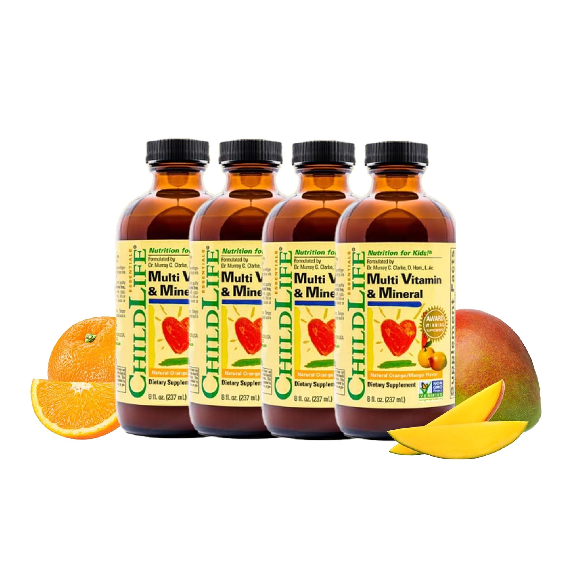 CHILDLIFE ESSENTIALS empaque frontal mostrando producto y sabor mango