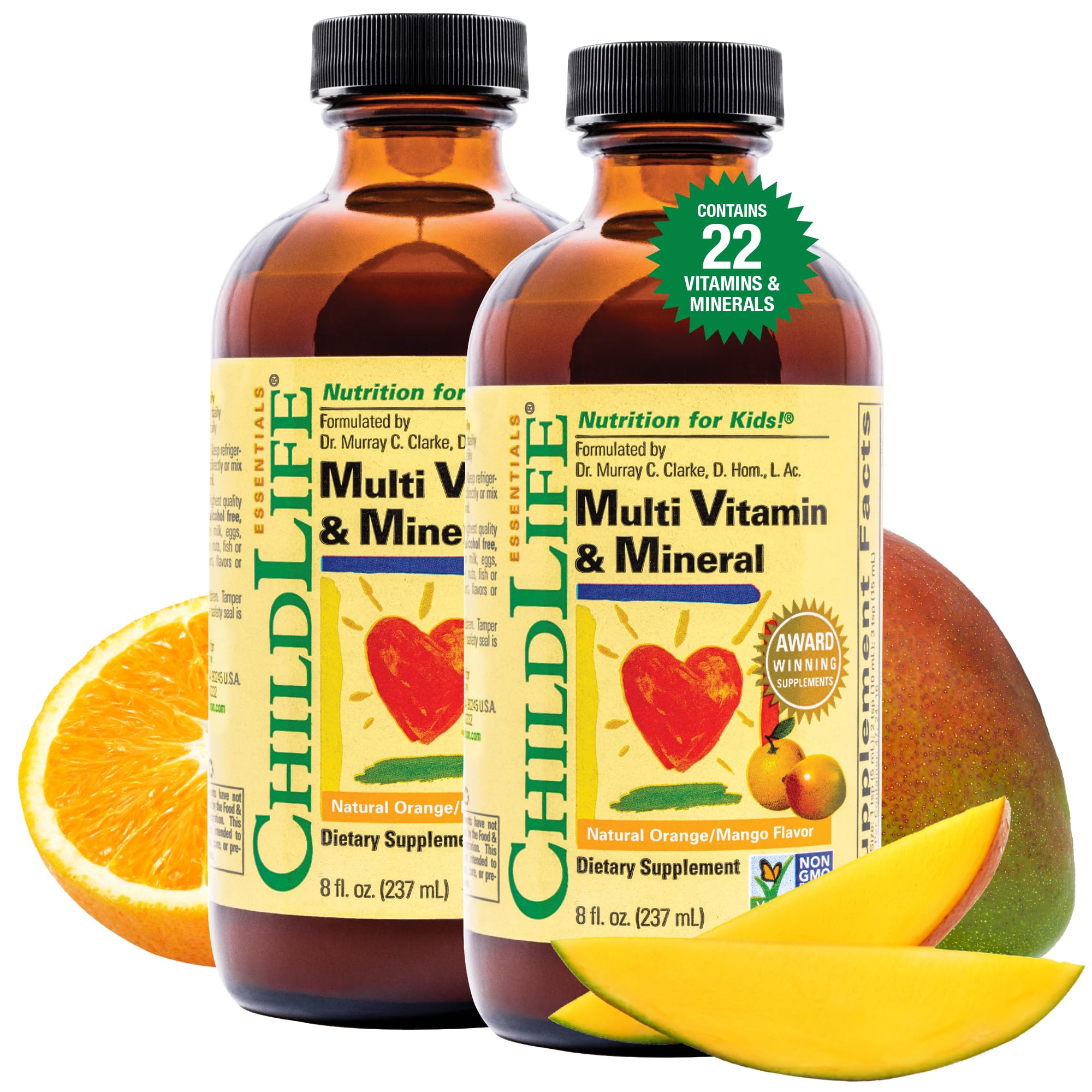 CHILDLIFE ESSENTIALS frontal del envase mostrando el sabor mango y beneficio práctico