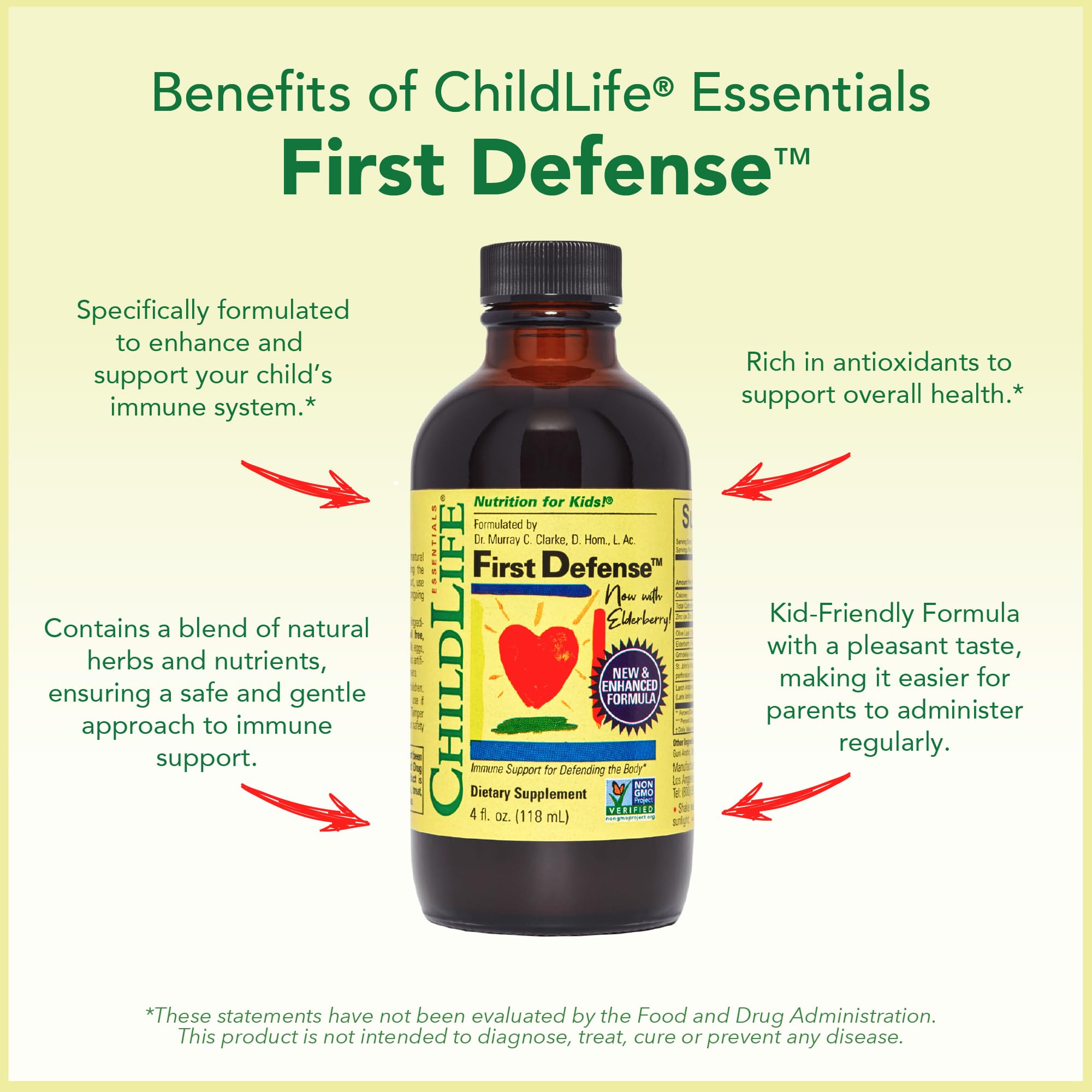 CHILDLIFE ESSENTIALS etiqueta con ingredientes, transparencia y confianza