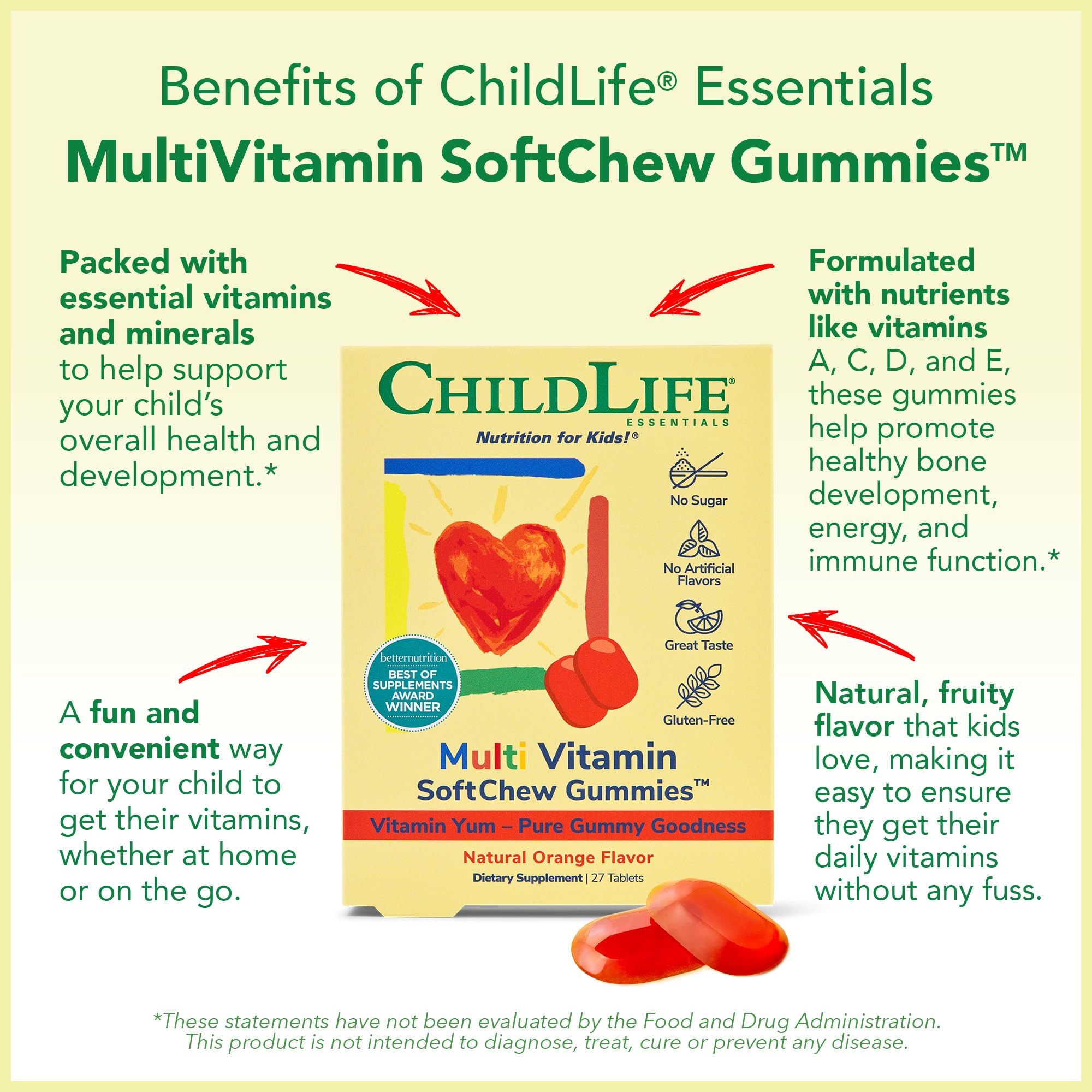 CHILDLIFE ESSENTIALS comparación de tamaño para dosificación clara