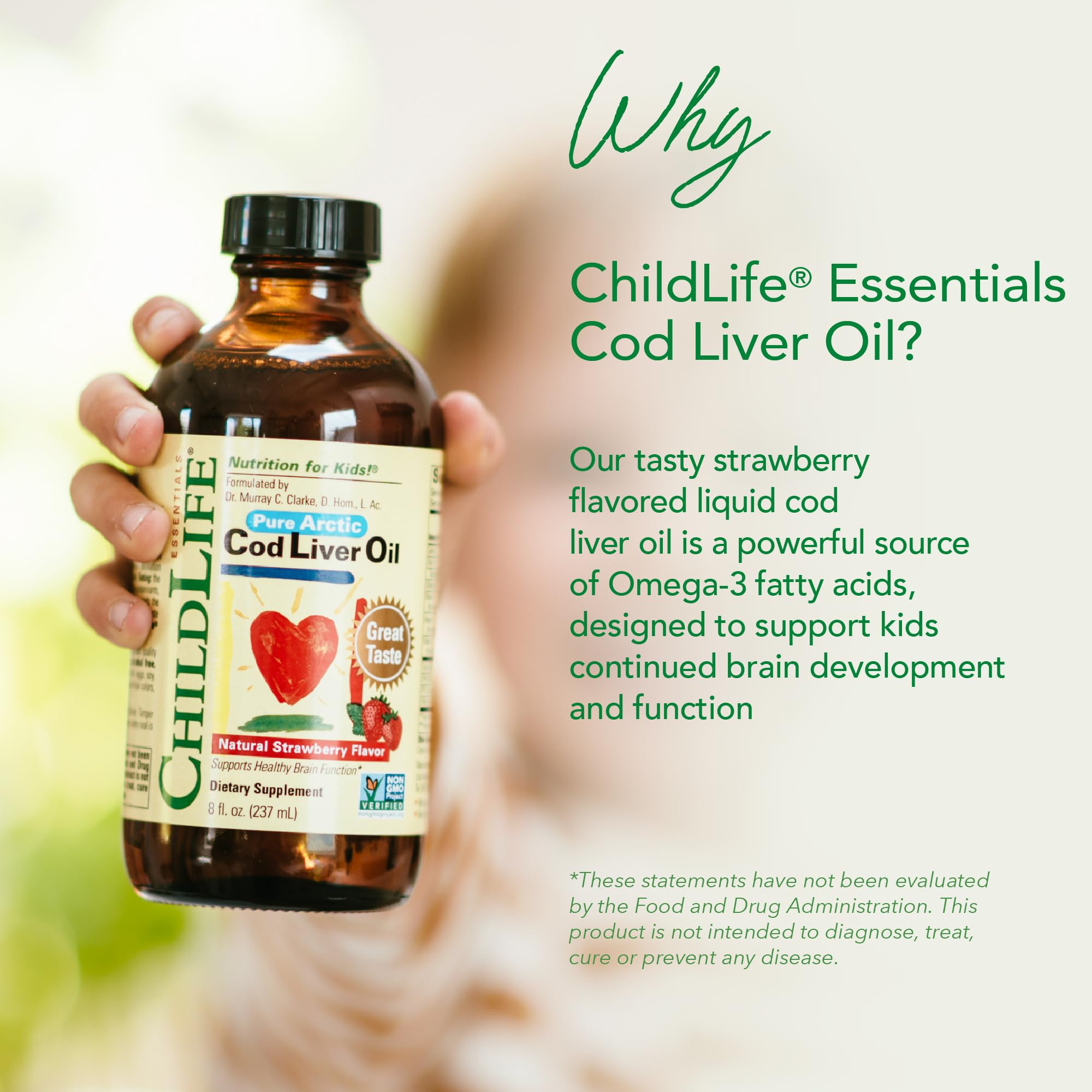 ChildLife Essentials aceite en cuchara mostrando textura y fácil administración