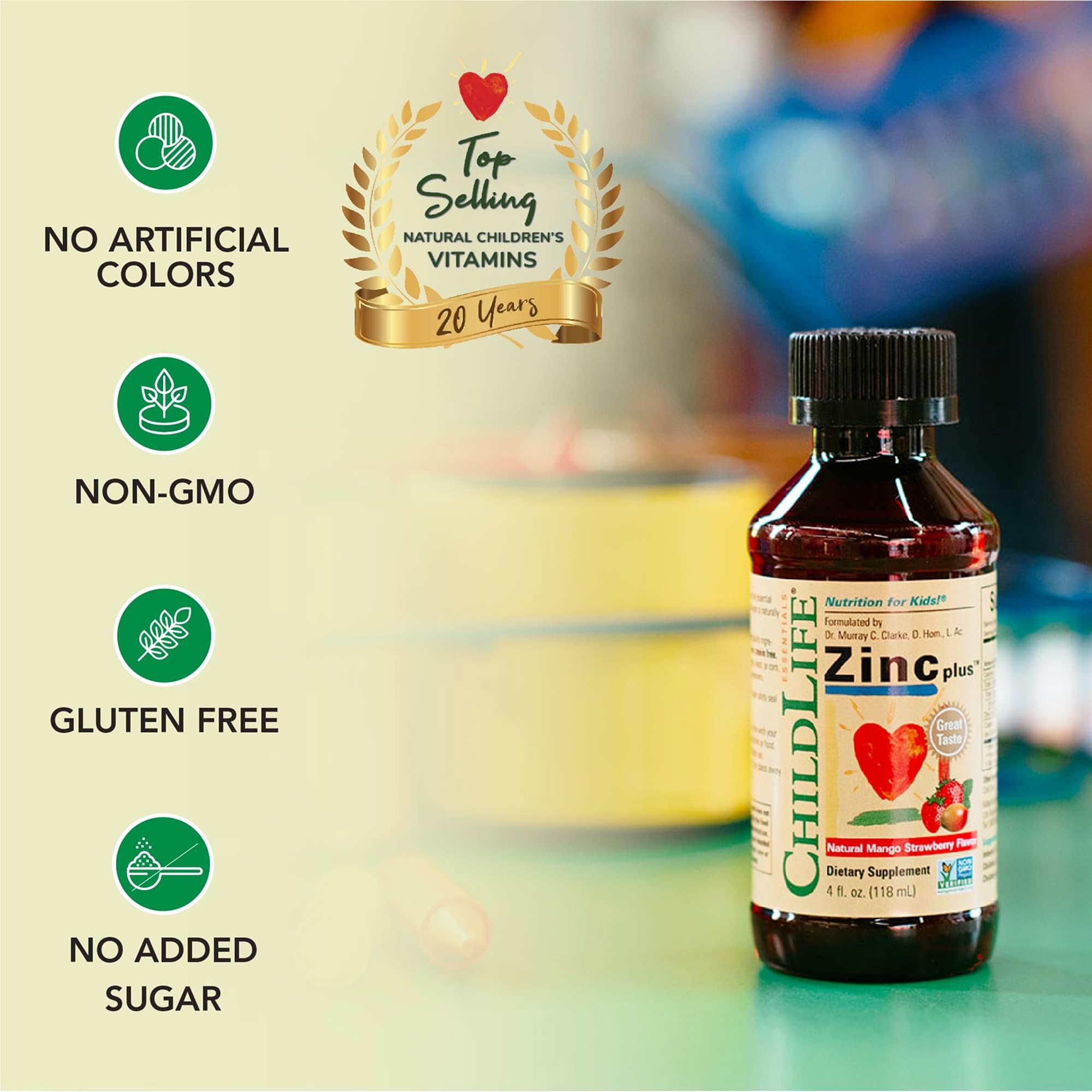 ChildLife Essentials etiqueta con ingredientes para comprobar zinc y cobre