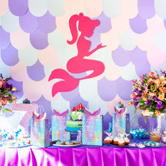Chinco escena de fiesta temática sirena mostrando uso decorativo y ambiente