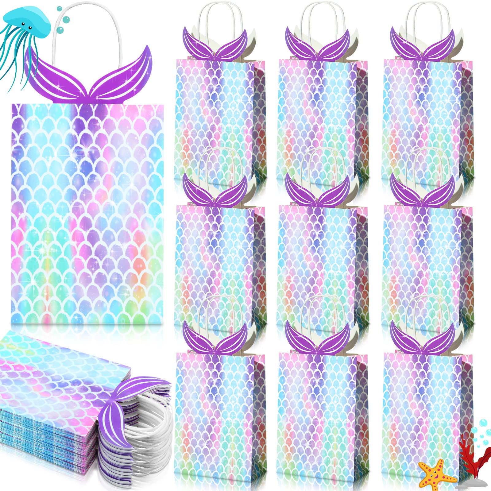 Chinco bolsa frontal con diseño sirena mostrando colores atractivos y presentación