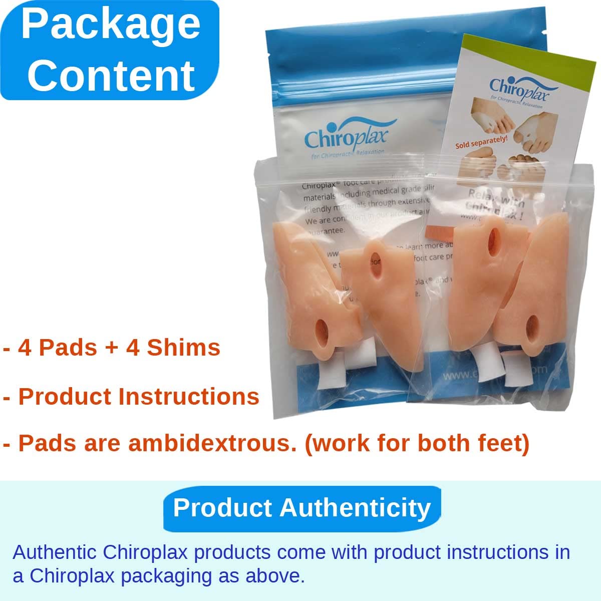 Chiroplax uso en estilo de vida, persona caminando con alivio y protección