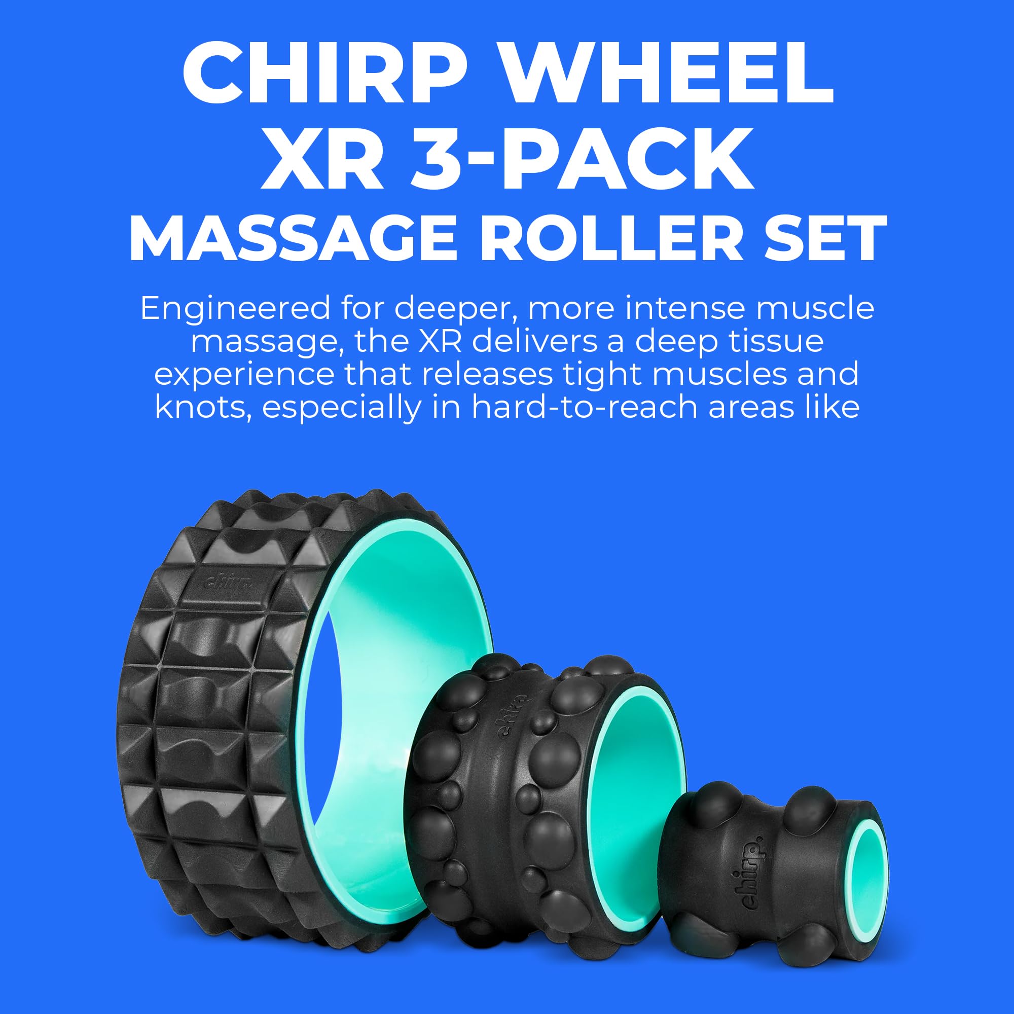 Chirp Wheel XR primer plano de la textura acolchada que ofrece presión cómoda y efectiva
