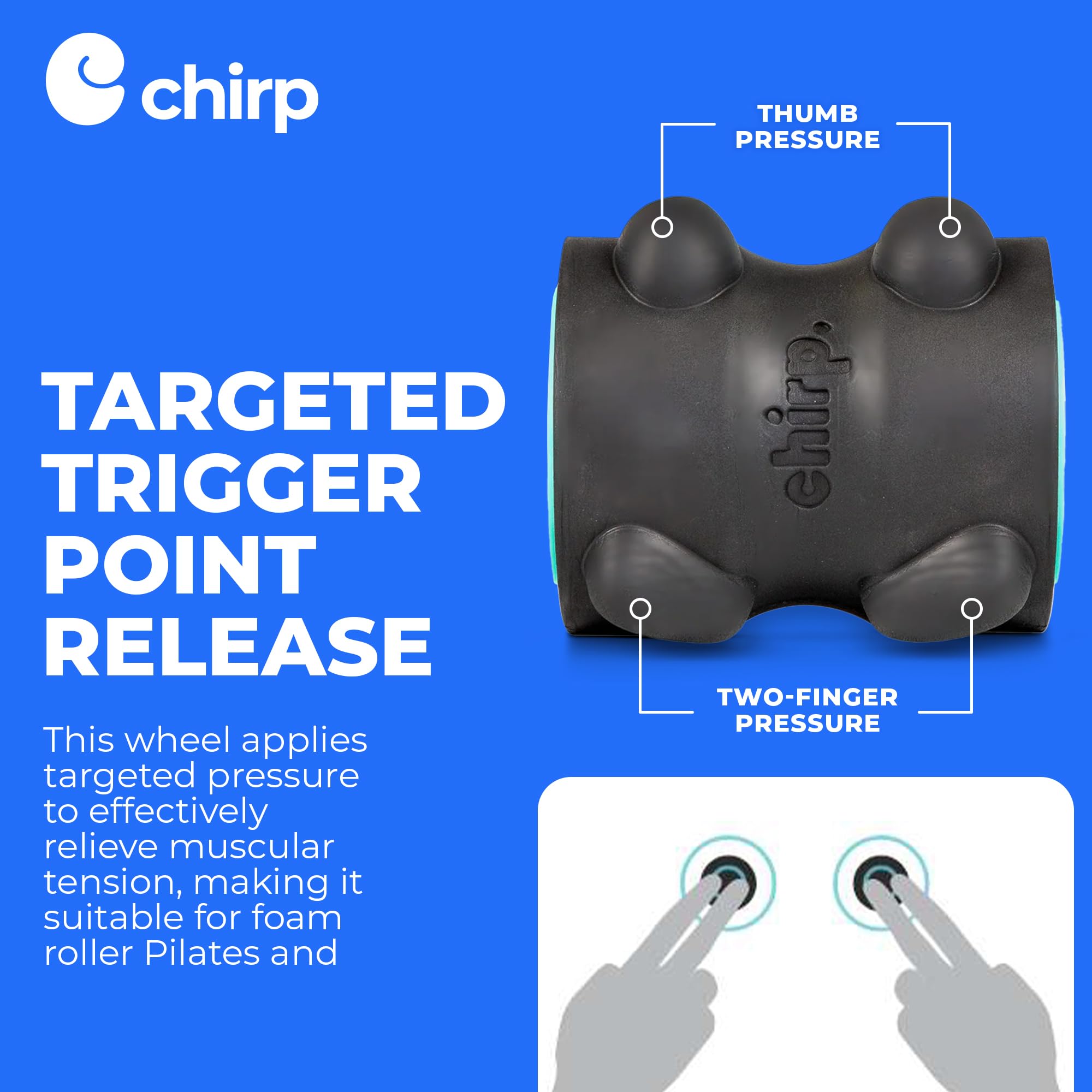 Chirp Wheel XR en uso para cuello sobre esterilla, reduce tensión