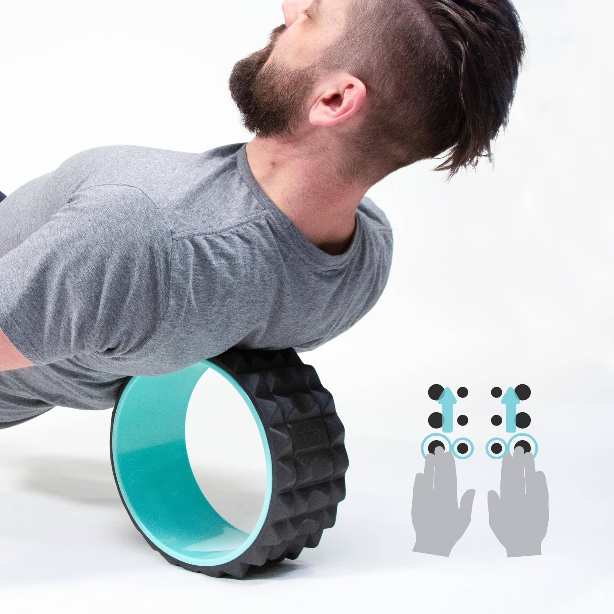 Chirp Wheel XR en uso sobre la espalda para liberar nudos musculares