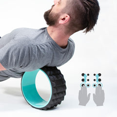 Chirp Wheel XR en uso sobre la espalda para liberar nudos musculares