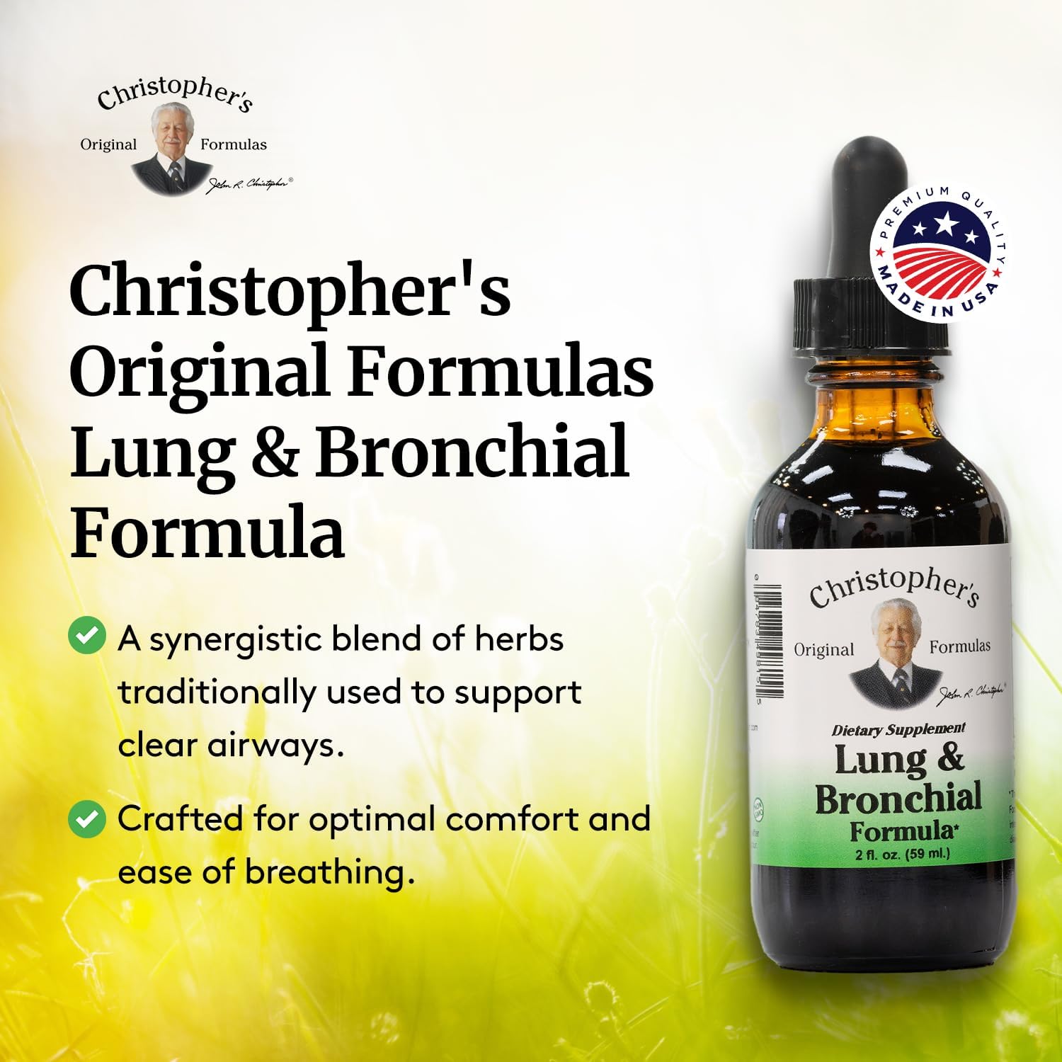 Christopher's frasco junto a una moneda para mostrar escala y portabilidad del producto