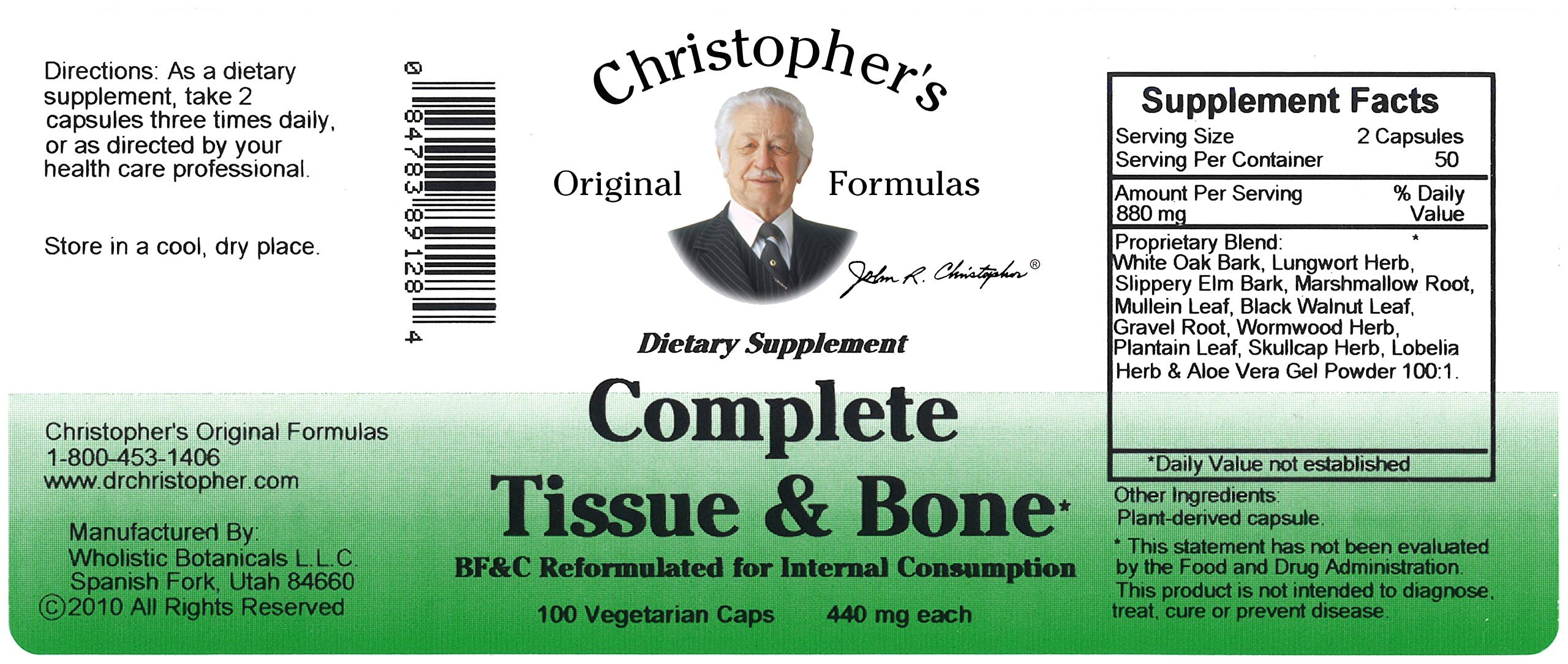 Christopher's presentación con lista de ingredientes limpia y sin aditivos