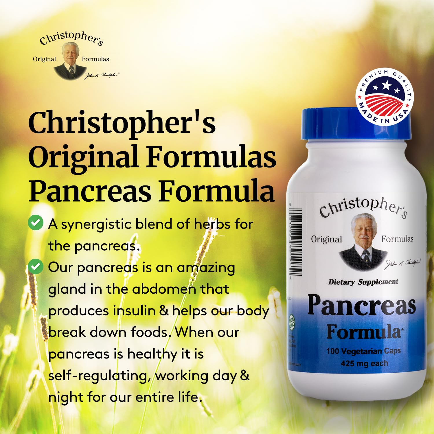 Christopher's Original Formulas cápsula en mano para ver la escala y facilidad de uso