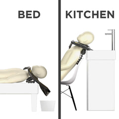 Chrome Cherry lavabo inflable usado en cama facilitando el lavado a domicilio
