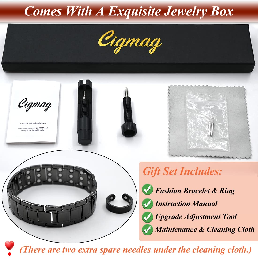 Anillo de cobre Cigmag a juego que completa el conjunto de regalo
