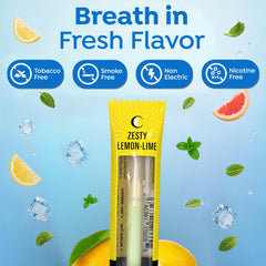 Cigtrus inhalador en mano para apreciar tamaño portable