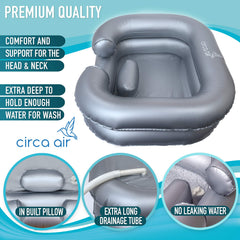 Circa Air comparación de tamaño junto a objetos, portátil y plegable
