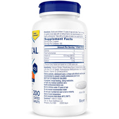 CITRACAL etiqueta nutricional mostrando calcio y vitamina D3 por porción
