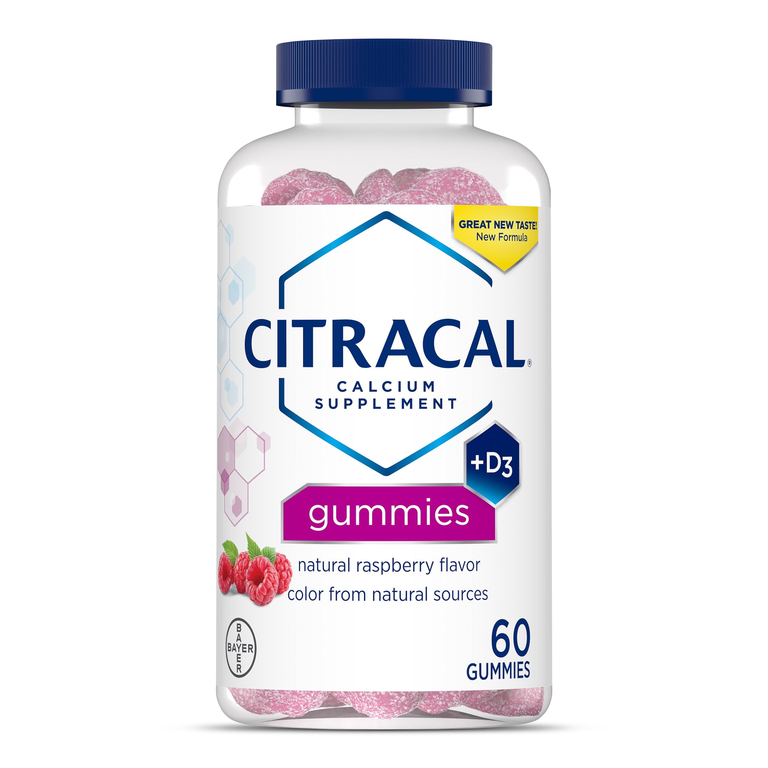 CITRACAL botella frontal mostrando el envase y el recuento de 60 unidades, fácil identificación
