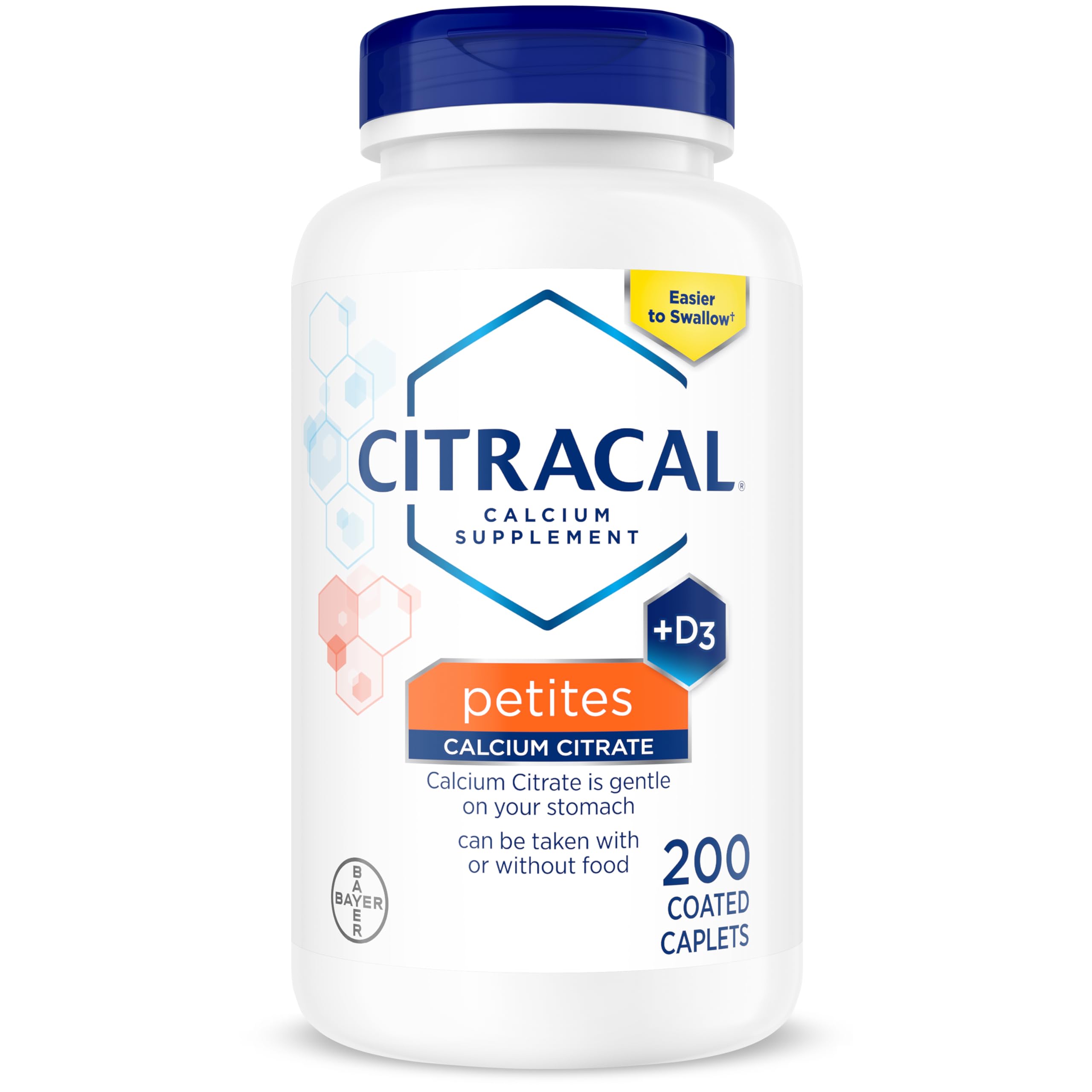 CITRACAL empaque frontal mostrando 200 caplets y beneficio de dosis diaria