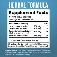 Citruna arabica bean extract capsules promoting energy and sustained focus