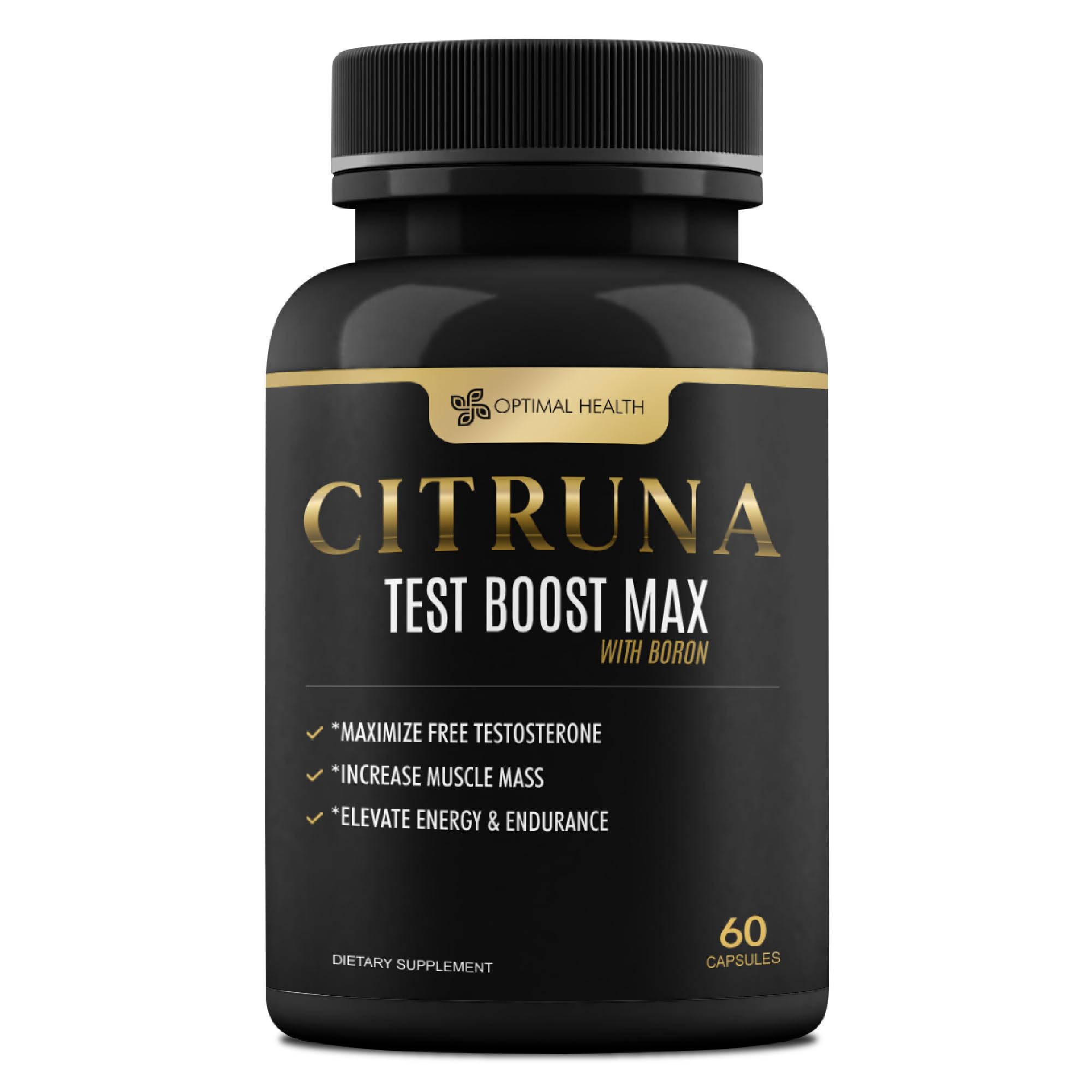 Citruna frasco frontal mostrando la etiqueta y beneficio de energía sostenida