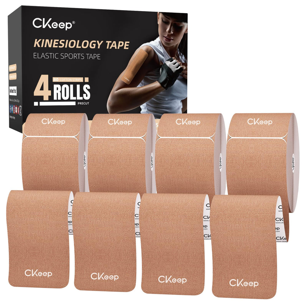 CKeep cuatro rollos frente mostrando color beige y formato precortado, uso inmediato