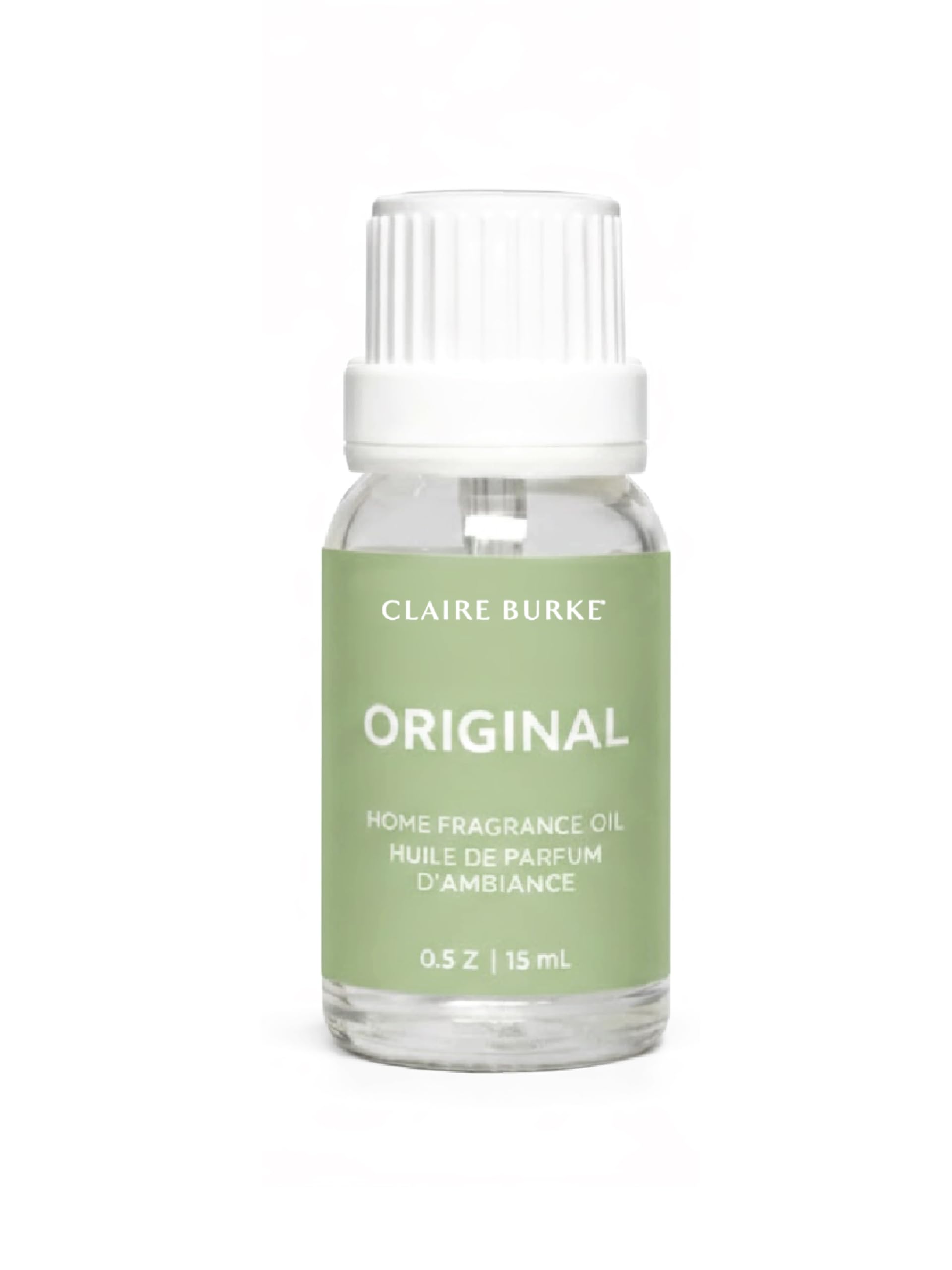 Claire Burke botella frente mostrando el envase y su beneficio aromático