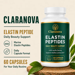 Claranova Elastin Peptides materia prima marina en fondo mostrando origen