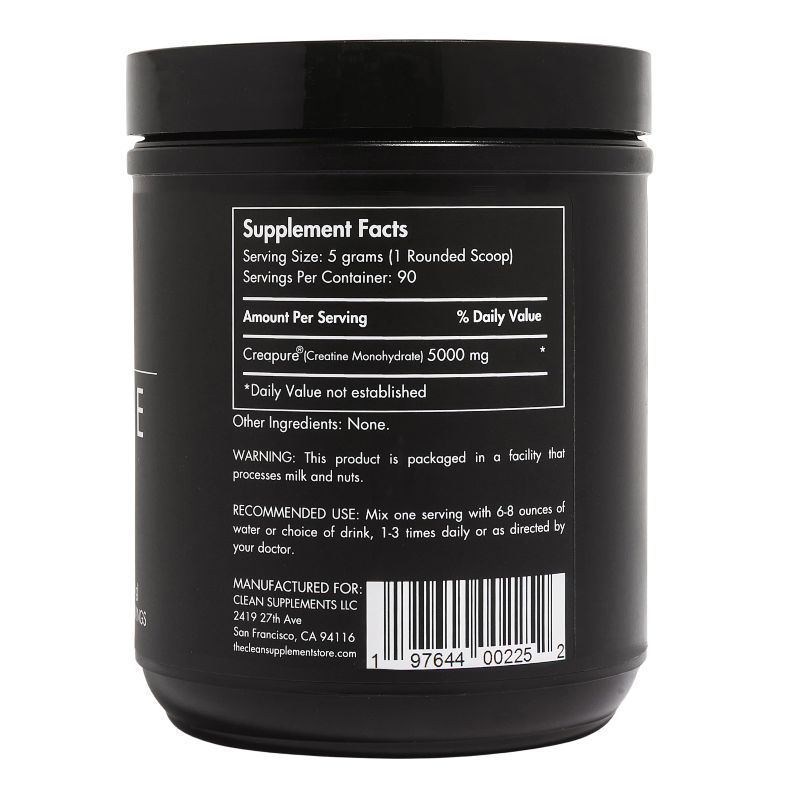 CLEAN cucharada de creatina Creapure® lista para servir y dosificar fácil