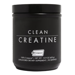 CLEAN envase frontal con Creapure® mostrando pureza y confianza