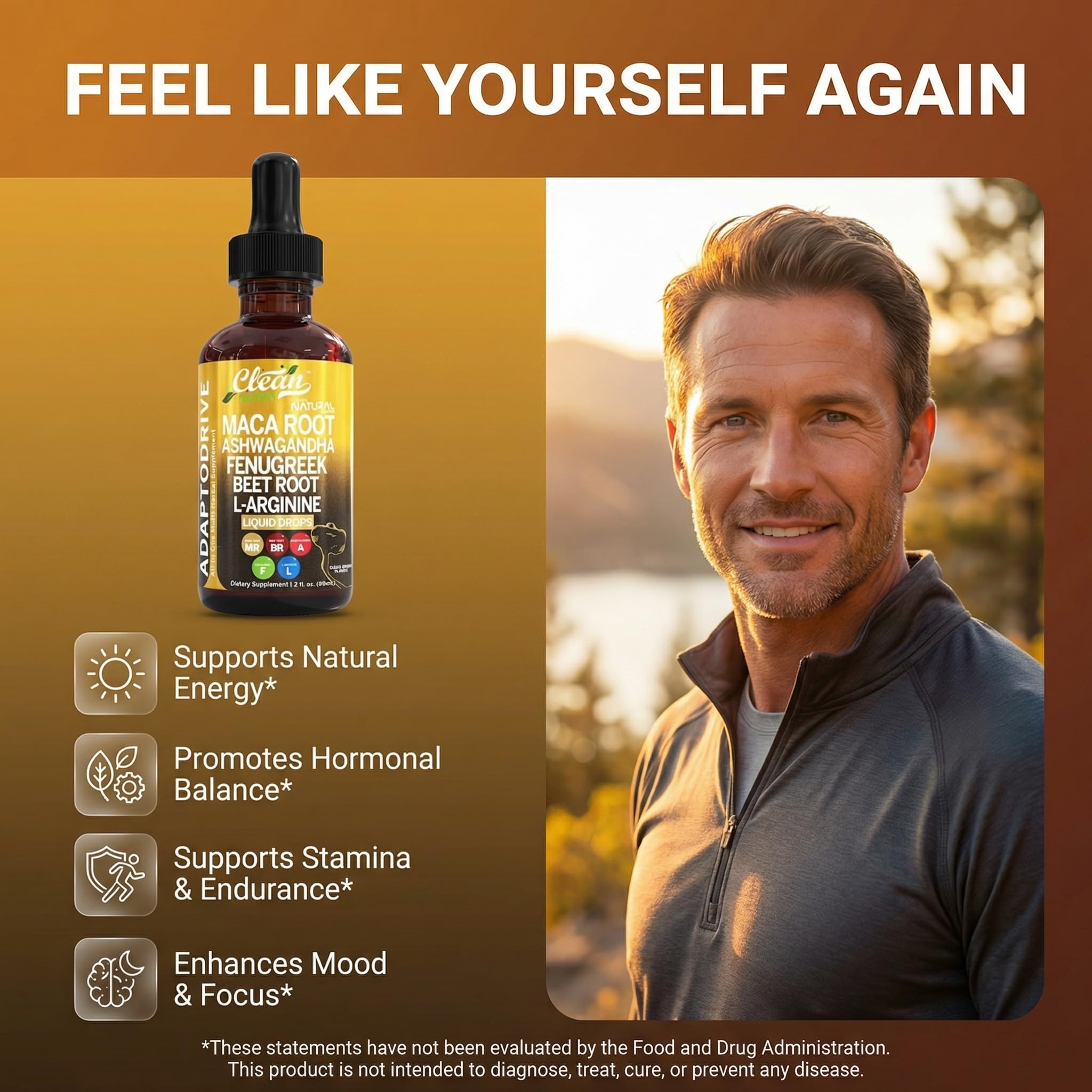 Clean Nutraceuticals botella en entorno natural, imagen de origen orgánico