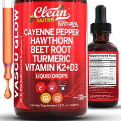 Clean Nutraceuticals frontal del envase mostrando la marca y el gotero, facilita la identificación